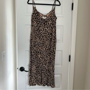 NWOT Anthropologie printed slip midi dress